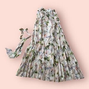 Christy Lynn Dress Womens Large Floral Sleeveless Bohemian Floral Silk